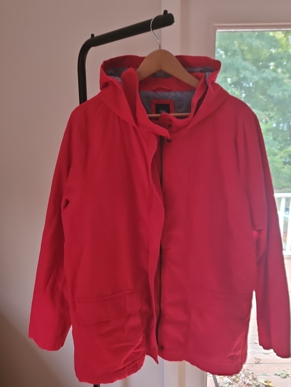 GAP Factory Hooded Coral Red Utility Jacket